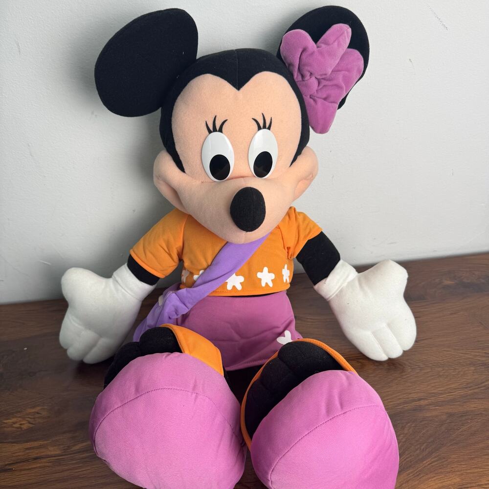 Toys R Us Disney Minnie Mouse Plush Stuffed Doll Purse Sandals 26” Tall